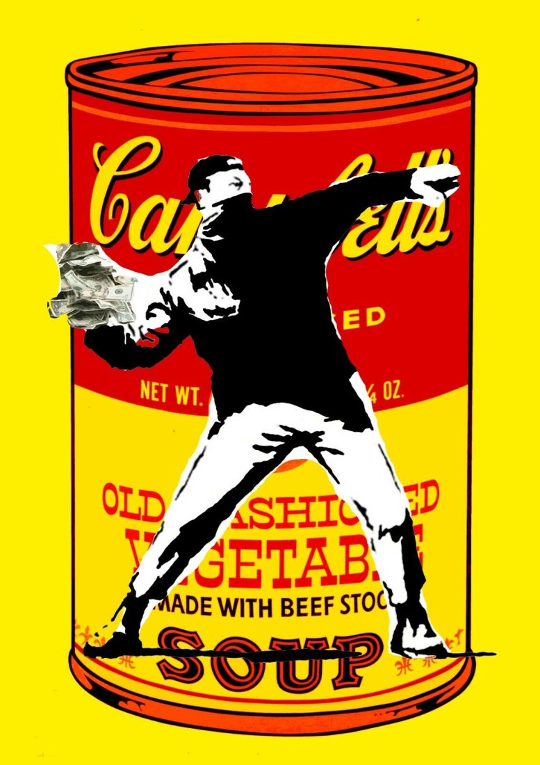 DEATH NYC - DEATHG609 - BANKSY X ANDY WARHOL: DEATH NYC - DEATHG609 - BANKSY X ANDY WARHOL Size: 45cm x 32cm Edition of 100 + Artists Proofs Print is signed and dated by DEATH NYC. Paper: Fine art 300 gsm paper. Comes with Certificate of Authenti
