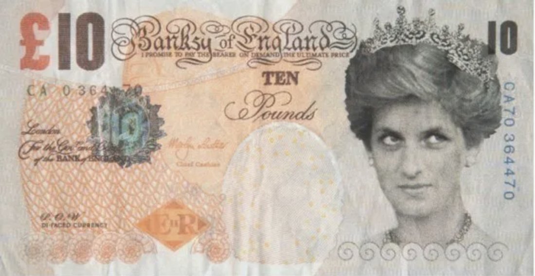 BANKSY - DI FACED TENNER - DOPE! GALLERY CERTIFIED (1 of 4)