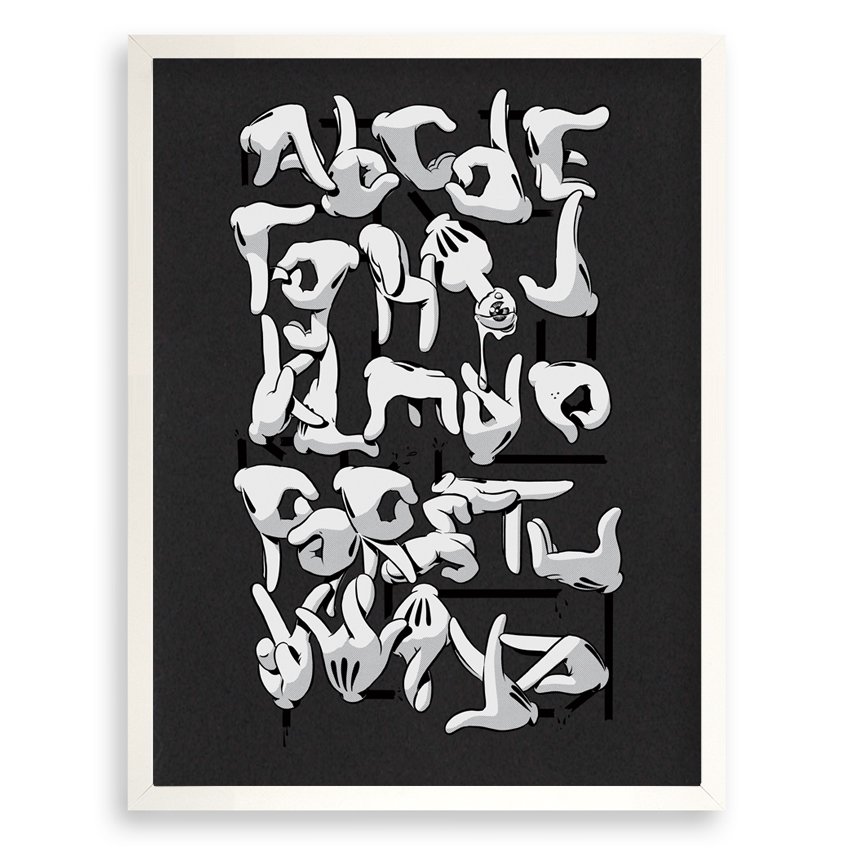 OG SLICK - HAND ALPHABET (BLACK EDITION) (1 of 4)