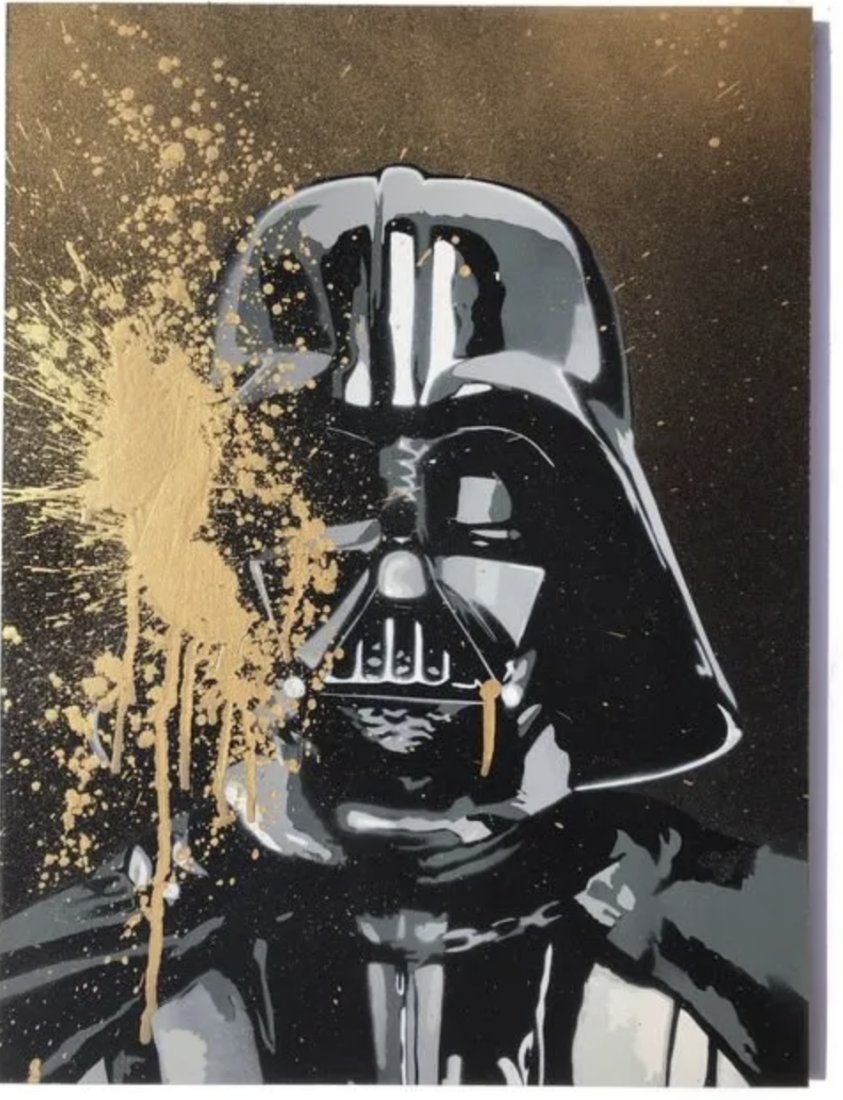 13.13 - BIG GOLDEN SPLASH DARTH VADER - ORIGINAL (1 of 4)