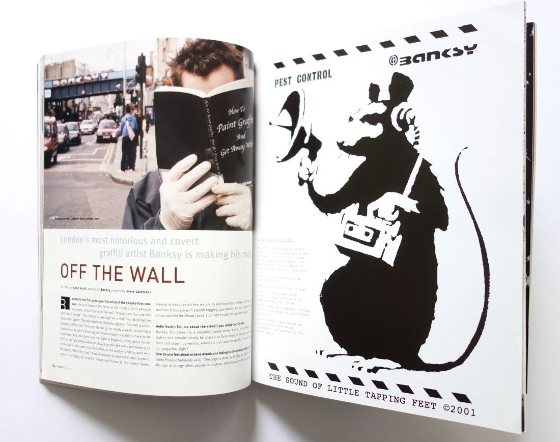 BANKSY - RADAR RAT STENCIL - FLAUNT MAGAZINE (1 of 3)