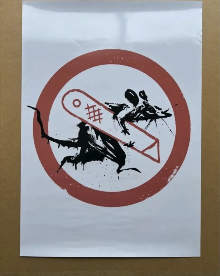 BANKSY - CUT & RUN - OFFICIAL EXHIBIT POSTER: BANKSY - CUT & RUN - Official Exhibit Poster 42.0 cm (h) x 29.7 cm Released by the Glasgow Gallery of Modern Art for the Cut & Run show. 2023.