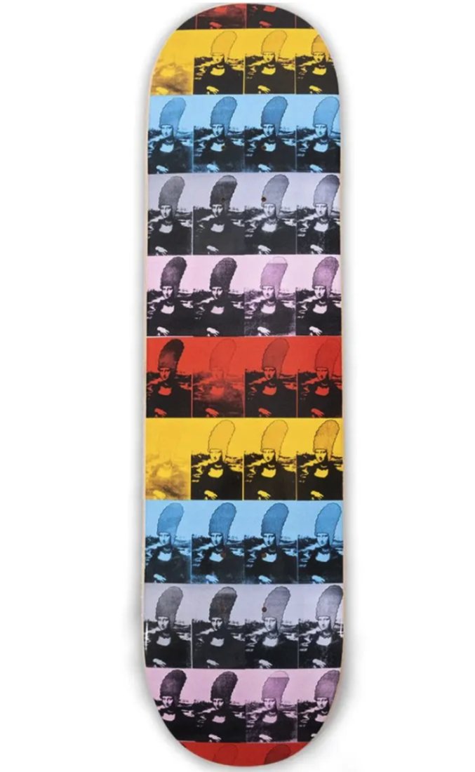 NICK WALKER - MONA SIMPSON - SKATE DECK: Nick Walker - Mona Simpson Multiple - Skate Deck Ed of 100. Archival Pigment Print Transfer on Cold Pressed Steep Natural Skate Deck. 8.25 in x 31.88 in. Certificate of authenticity by 1XRUN. Nick Wal