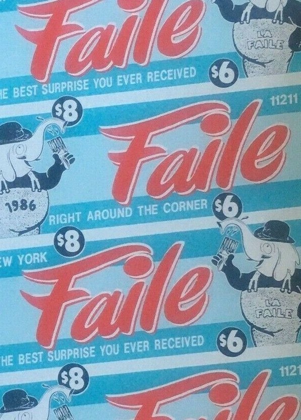 FAILE - AROUND THE CORNER - PASTER POSTER - BLUE: Faile- Paster Poster Around The Corner Open Edition Screen Print. Side of poster shows some creasing. Deadstock. Made for the 2011 Show - A Decade of Prints and Originals. Shows wear consistent with c