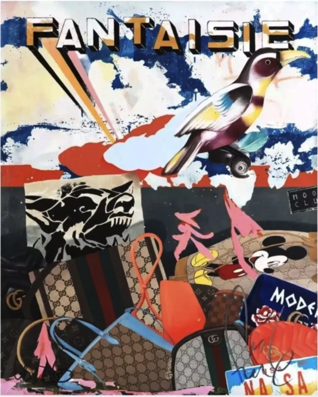 FAILE - FANTAISIE: FAILE - FANTAISIE - 202124 x 30 inchesEd of 310.Archival Ink on Entrada 290gsm Cotton RagEmbossed, Signed and Numbered2021This is a print of Faile's painting from our Off The Walls show in Paris. Much