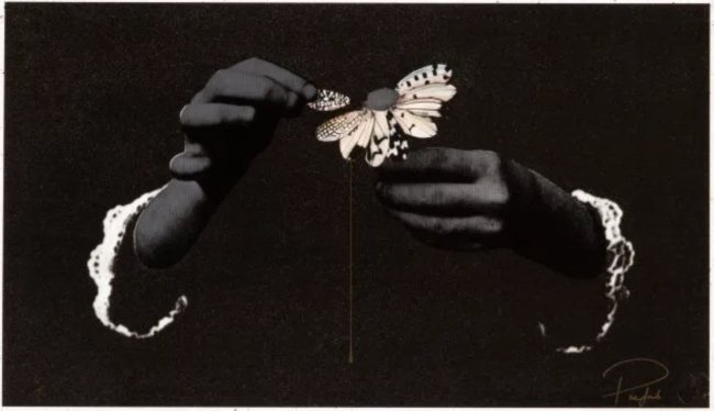 PREFAB77 - LOVES ME NOT: Artist: Prefab77 (20th century) Title: Loves Me Not 2009 Screenprint with spray paint, watercolor, and hand-embellishments on wove paper Size: 17-1/2 x 29-1/2 inches (44.5 x 74.9 cm) Ed. 6/50 Signed,