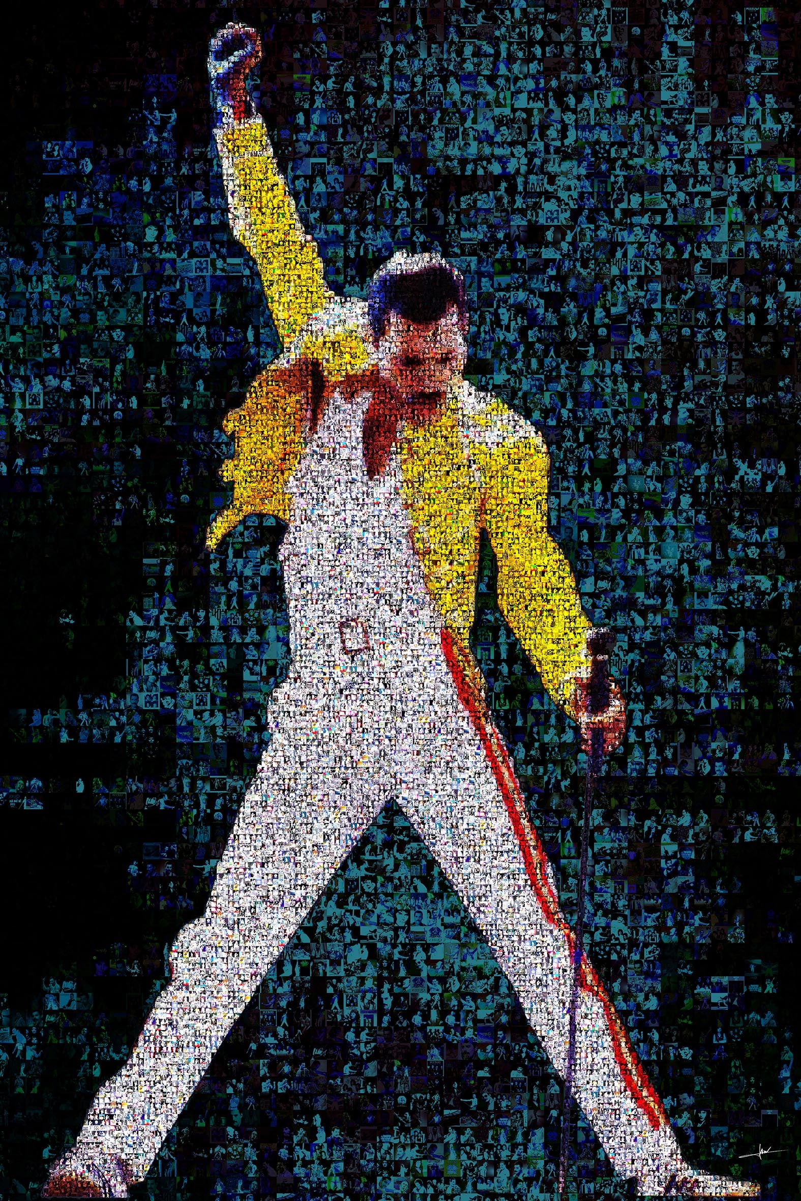 DAVID LAW - FREDDY QUEEN 2.0 – RARE EA: Artist: David Law Title: Freddy Queen 2.0 – ¼ E.A Description: Graphic Creation - Editions limited to 8 + 4 Copies - Aluminum support (printing on white vinyl laminated on 2 aluminum plates,