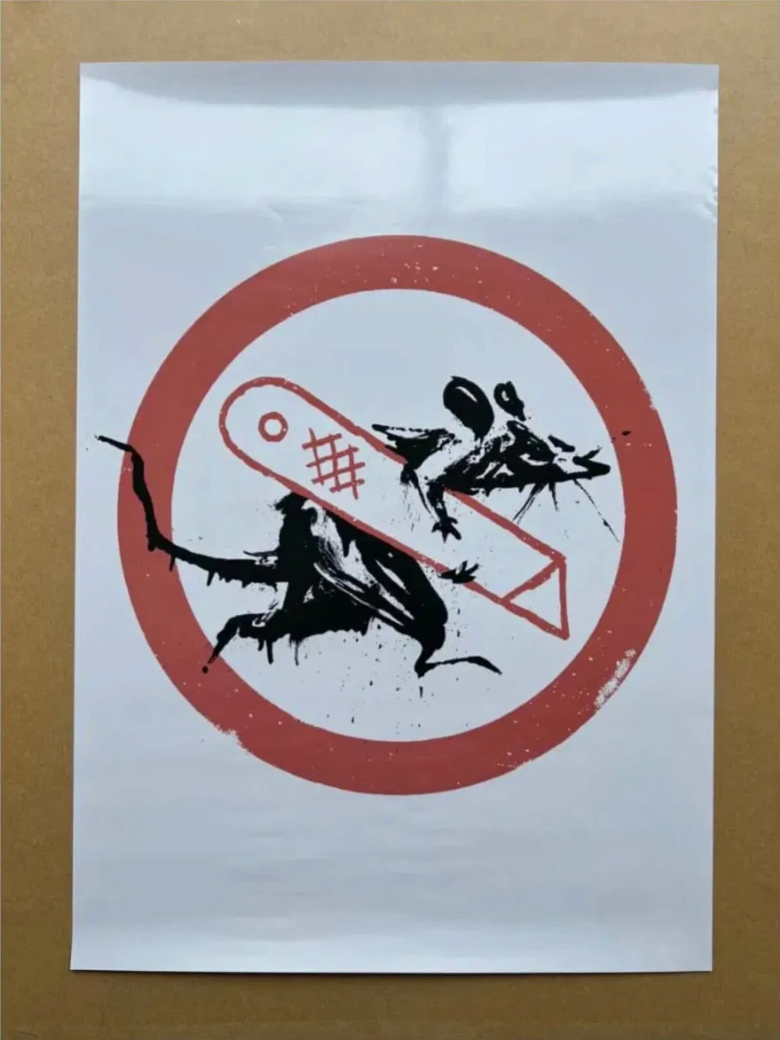 BANKSY - CUT & RUN - OFFICIAL EXHIBIT POSTER: BANKSY - CUT & RUN - Official Exhibit Poster 42.0 cm (h) x 29.7 cm Released by the Glasgow Gallery of Modern Art for the Cut & Run show. 2023.