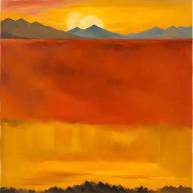 EL RODEO - WHEN THE SUN MEETS THE MOUNTAIN  - CANVAS