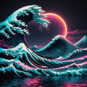 JOE SHIPLEY - THE GREAT NEON WAVE - CANVAS