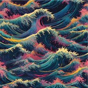 JOE SHIPLEY - WAVES OF COLOR - XL CANVAS