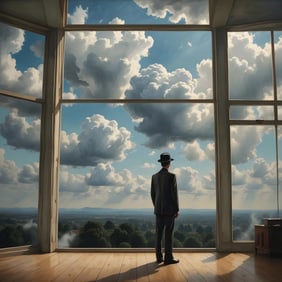 THE COLLECTIVE - MAGRITTE IN THE CLOUDS - CANVAS