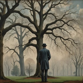 THE COLLECTIVE - MAGRITTE IN THE FOG - CANVAS