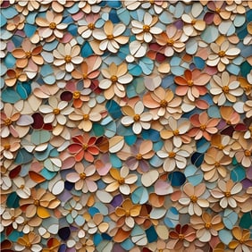 PETAL - PORCELAIN GARDEN  - XL ORIGINAL CANVAS