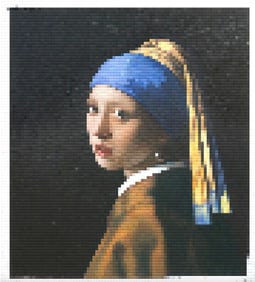 CON ARTIST - THE GIRL WITH THE BLOCK EARRING - LARGE CANVAS