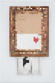 CON ARTIST - SHREDDED GIRL WITH THE BLOCKS - XL CANVAS