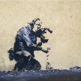 CON ARTIST - BANKSY AND THE SUNDANCE BLOCKS - XL CANVAS