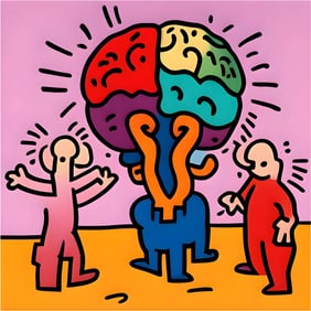 SIENA PADRE - KEITH HARING DREAMS - XL CANVAS