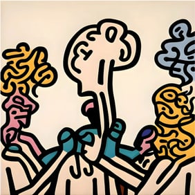 SIENA PADRE - KEITH HARING CONSUME ME - ORIGINAL XXL CANVAS