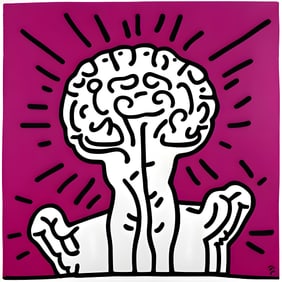 SIENA PADRE - KEITH HARING BEND OVER BRAIN - XL CANVAS