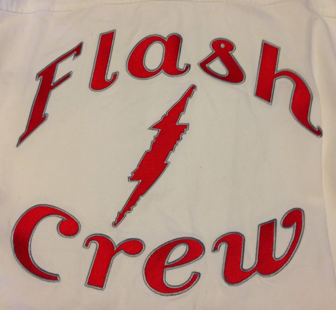 Dwayne Wade Worn Custom Shirt: This shirt was Custom Made for Basketball Star Dwayne Wade. His teammates called him The Flash, hence the flash crew. It is a big shirt made for someone 6'3 to 6'4 in height. This is from Dwayne's per