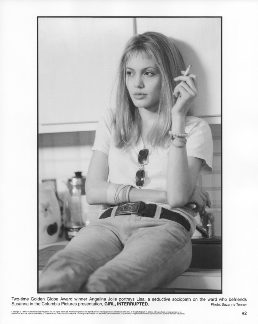 Production Stills from Girl Interrupted: (10) black and white production stills from Girl Interrupted (1999). Starring Winona Ryder, Angelina Jolie, Clea DuVall.