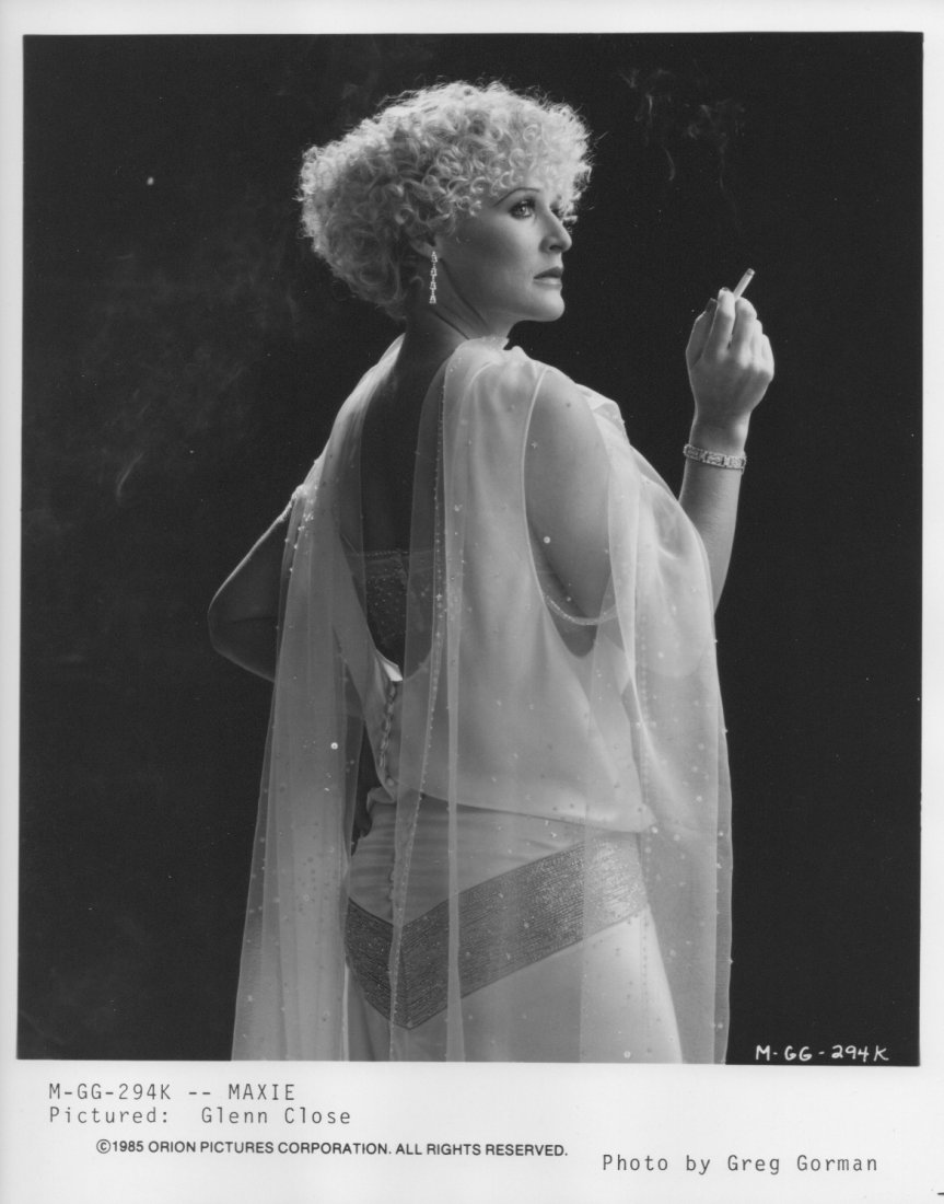 Production Stills from Maxie: (3) 8x10 black and white production still from Maxie (1985). Starring: Glenn Close, Mandy Patinkin, Ruth Gordon