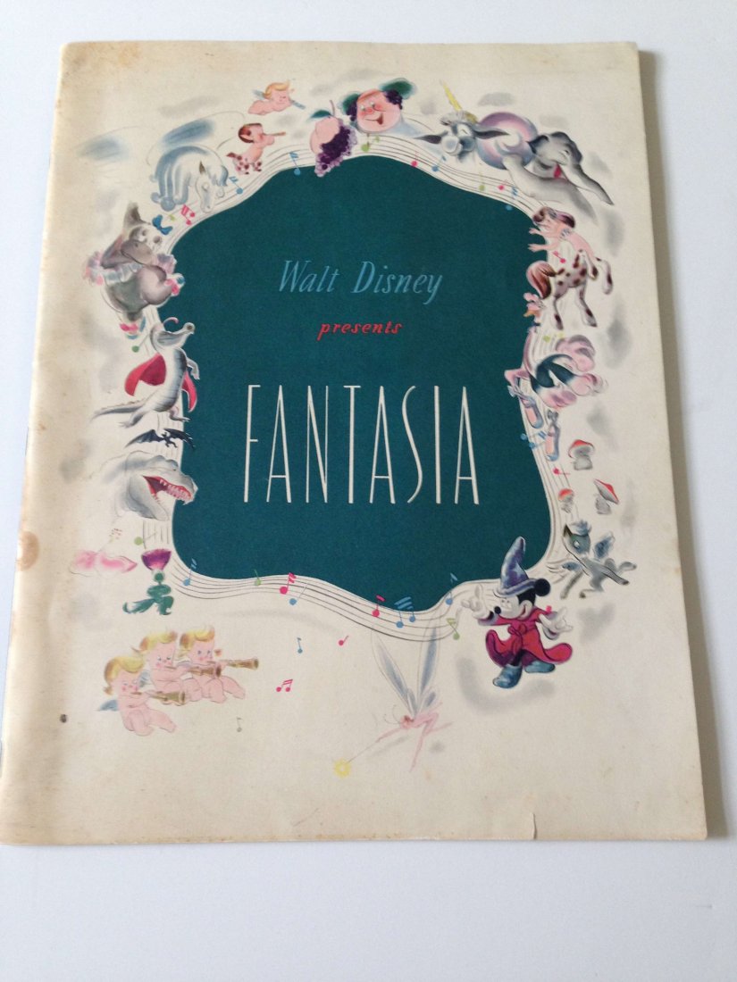 Rare Disney's Fantasia Press Program (1940): Rare Walt Disney's Fantasia press program. This 28-page souvenir program measures 12.75" x 9.5", and contains an attractive pictorial guide to the making of the animated classic.