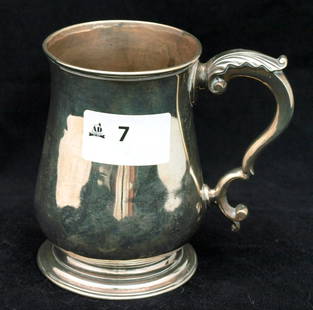 Tankard: Hallmarked Sterling Silver Tankard London 1767. Total weight 235 grams.