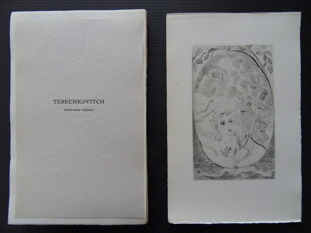 Bouquet de la mariee - 30 etchings Laurencin, Valtat...: - PRESENTATION :in-8 in leaves under cover and slipcase. - EDITOR : Marcel SAUTIER, 1946 - TEXT : poems by Joseh Gros - ILLUSTRATION : 30 original etchins and lithographs by : Albert ANDRE, Maurice AS