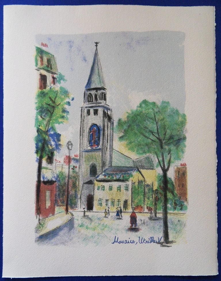 UTRILLO Maurice : Complete set of 10 original signed: ARTIST : UTRILLO Maurice TITLE : Paris Capitale complete suite of 10 original lithographs with remarks MEDIUM : Stone lithograph printed by MOURLOT
