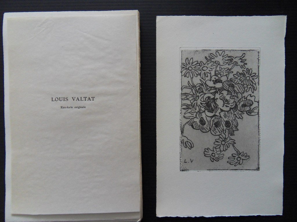Bouquet de la mariee - 30 etchings Laurencin, Valtat...: - PRESENTATION :in-8 in leaves under cover and slipcase. - EDITOR : Marcel SAUTIER, 1946- TEXT : poems by Joseh Gros - ILLUSTRATION : 30 original etchins and lithographs by : Albert ANDRE, Maurice ASS