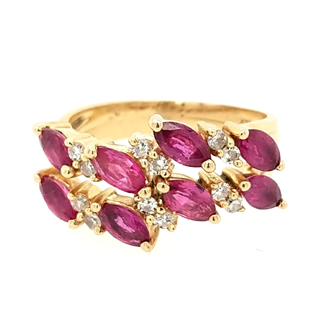 A Pair of Ruby & Diamond Bands (1 of 5)