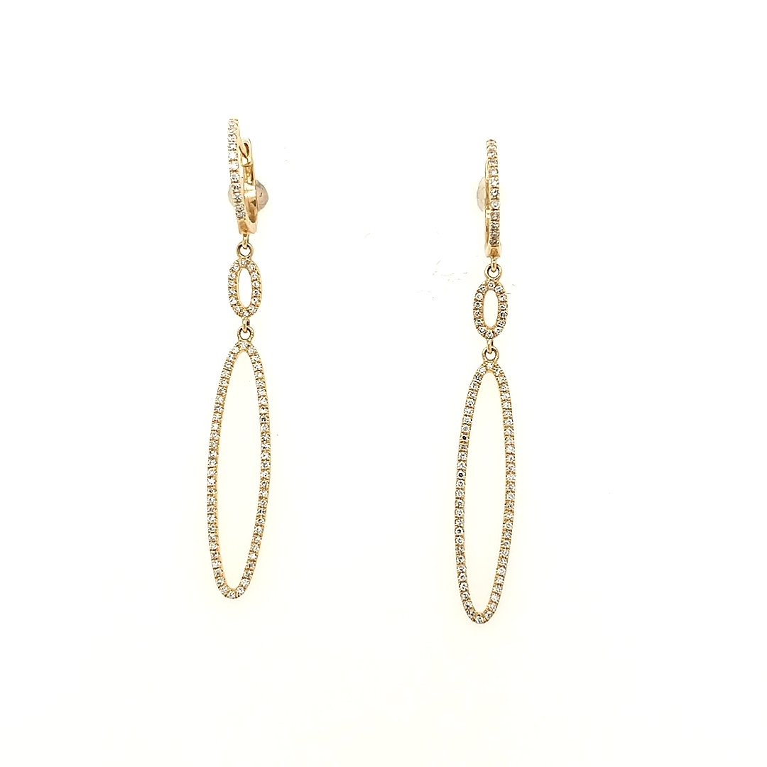 A Pair of Diamond Dangle earrings (1 of 2)