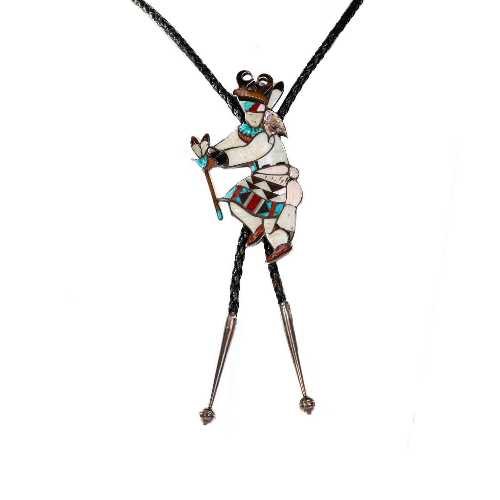 Vintage Zuni Horse Dancing Figure Bolo Tie (1 of 4)