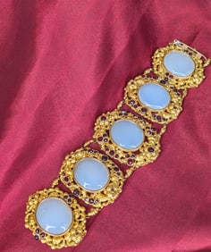 Vintage Quartz and Bohemian Garnet Bracelet