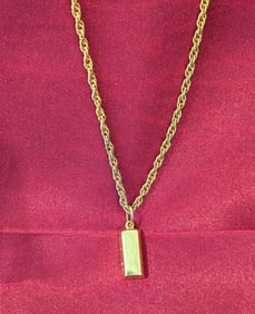 Cartier Gold Ingot Pendant