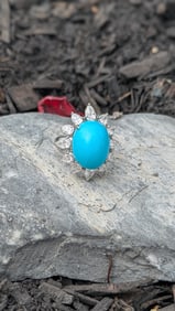 Turquoise and Diamond Ring