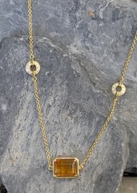 Citrine and Diamond Necklace