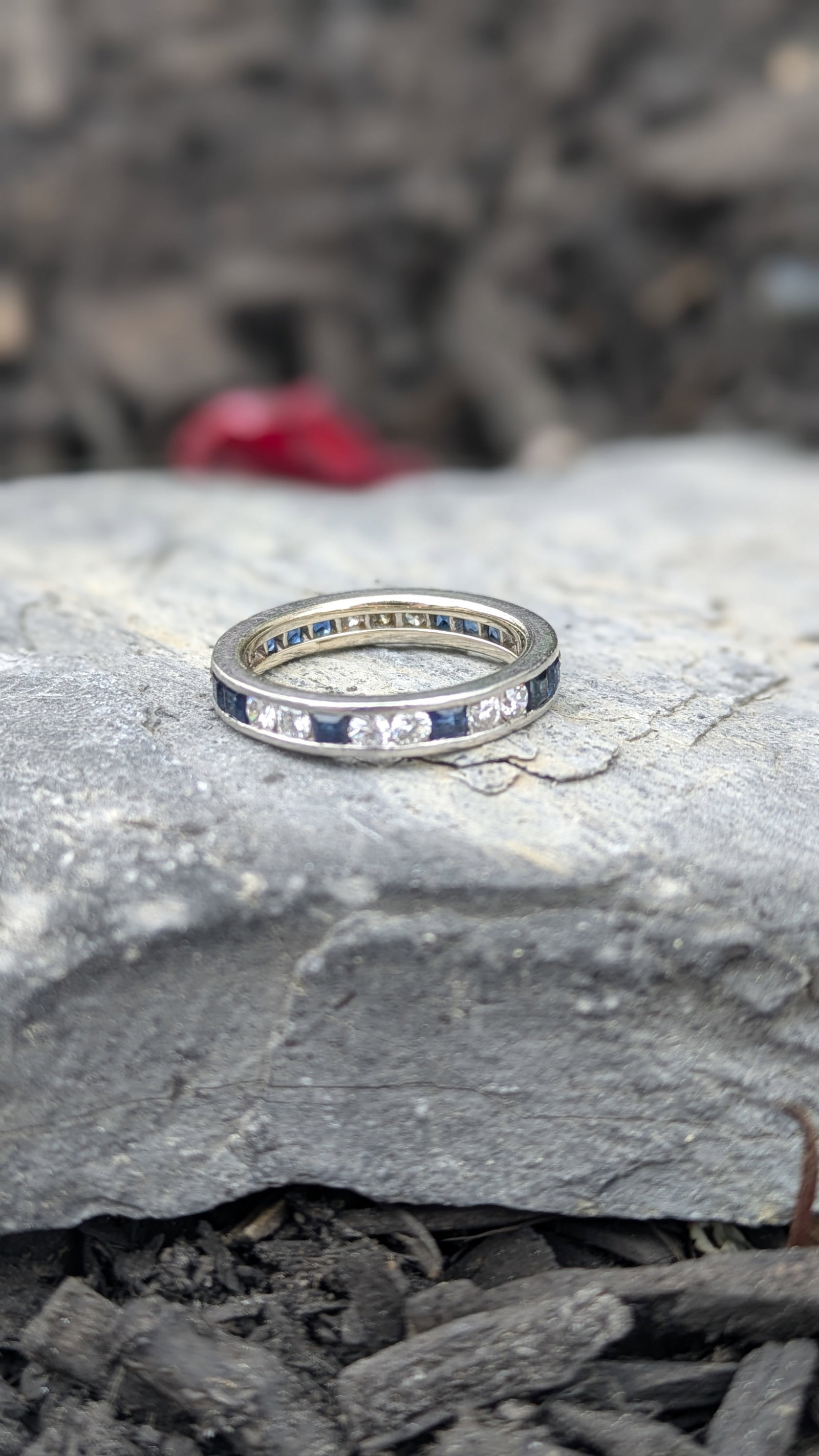 Sapphire and Diamond Eternity Band (1 of 4)