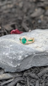 Emerald and Diamond Ring
