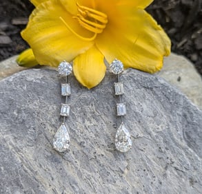 GIA Certified Diamond Drop Earrings