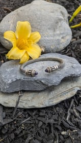 Lagos Caviar 18k Gold Sterling Silver Mesh Amethyst Bracelet