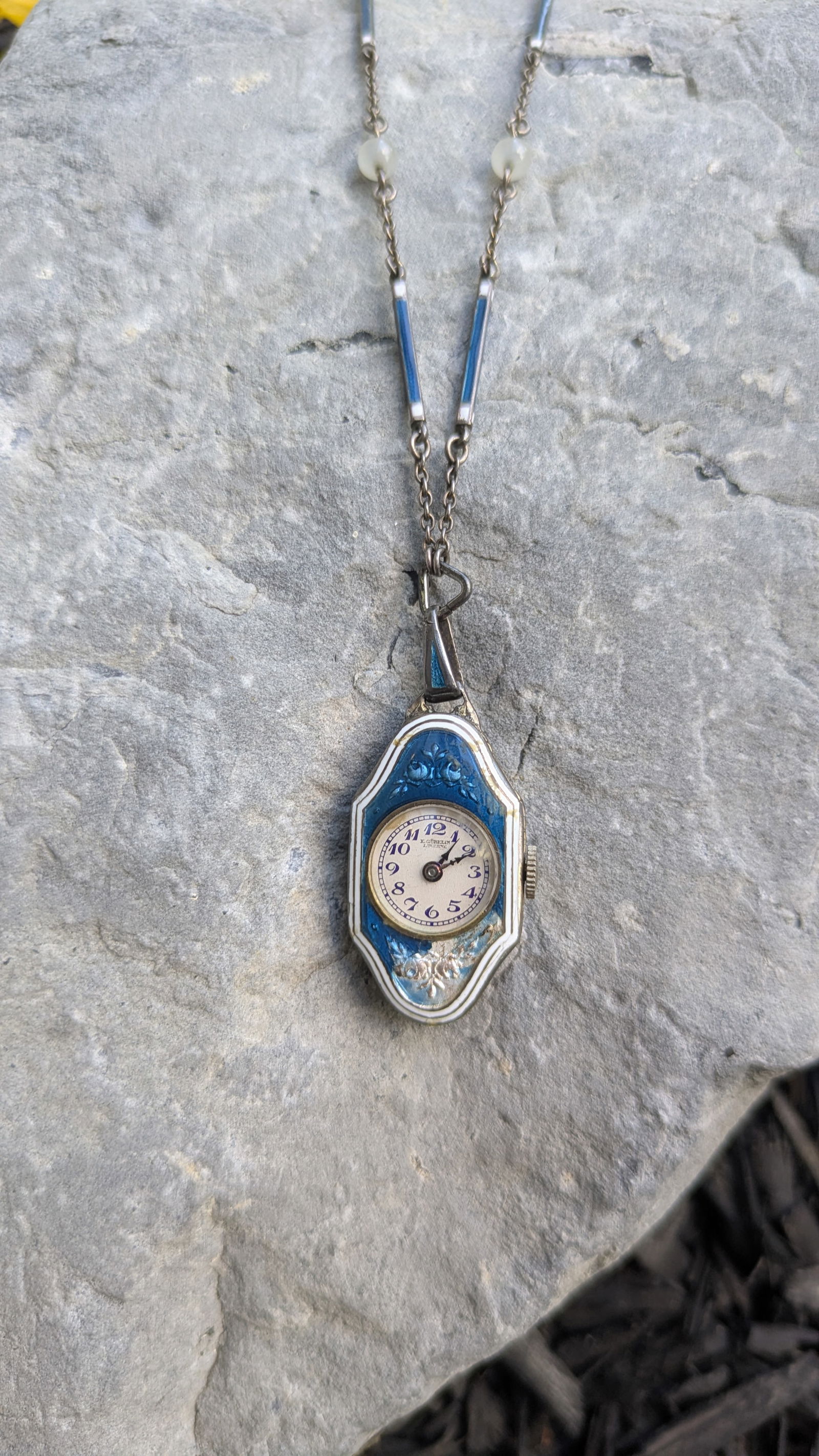 Antique Enamel Pendant Watch (1 of 4)