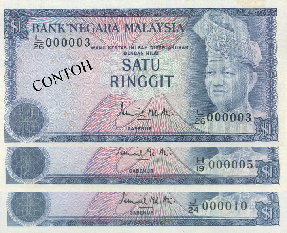 MY, 1972-1986, $1. AU-UNC. 8pcs (1 of 1)