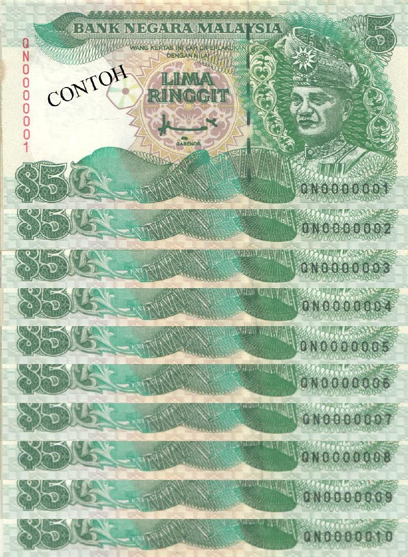 MY, 7th series, RM 5, 10pcs. AU-UNC (1 of 1)