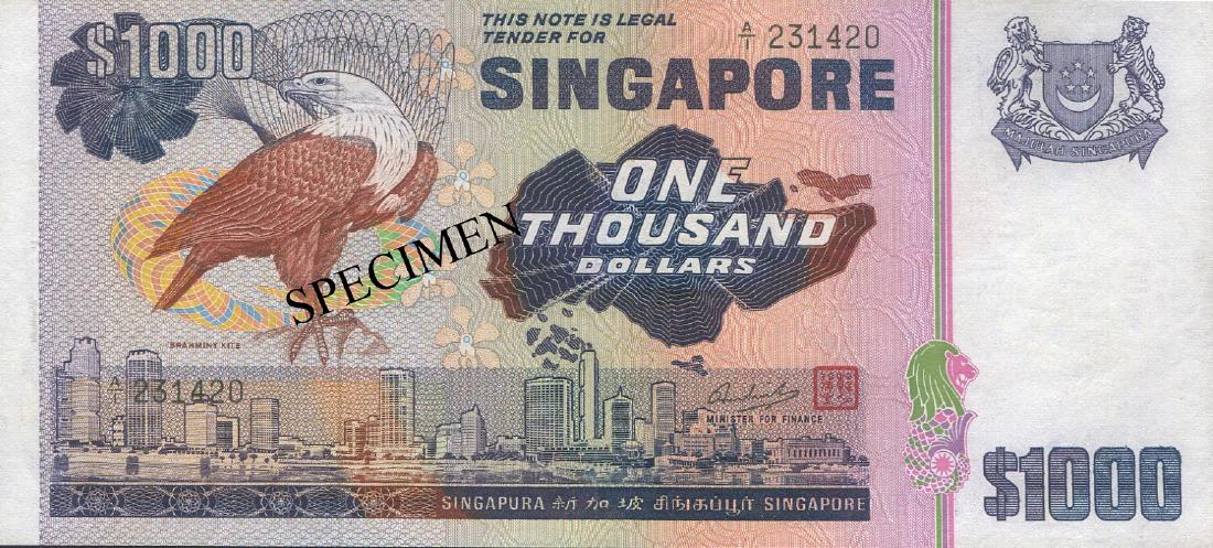 SG, Bird, $1000. XF+ (1 of 1)