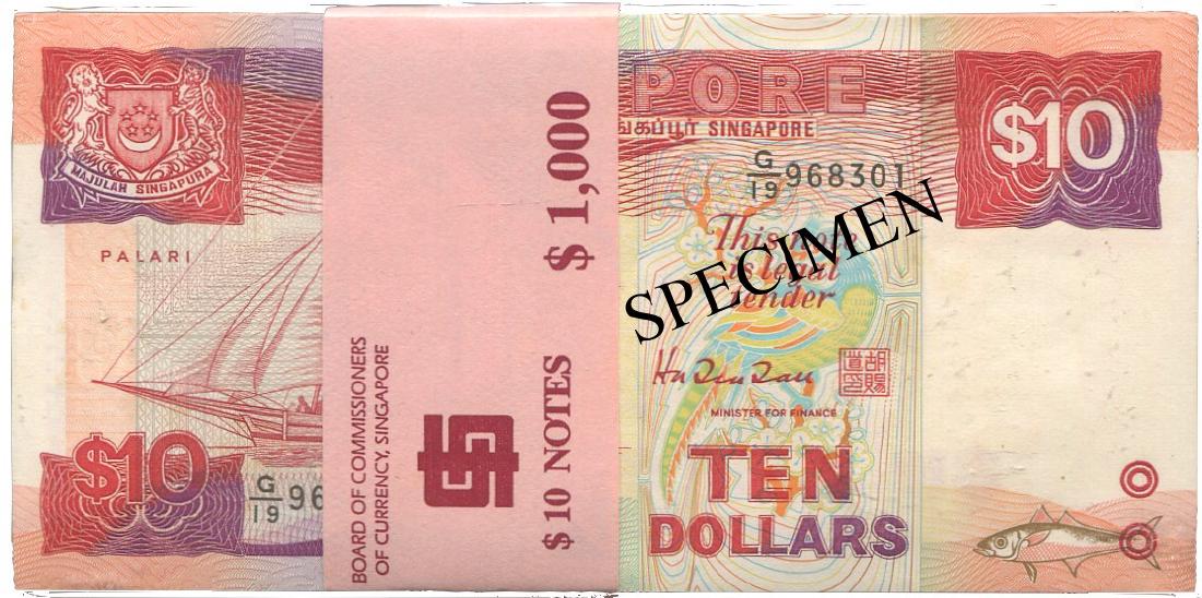 SG, Ship, $10, 100pcs. UNC (1 of 1)