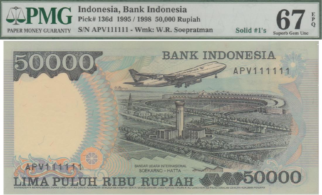 Indonesia, 1995, Sueharto, 50000 Rupiah, solid “1” (1 of 1)