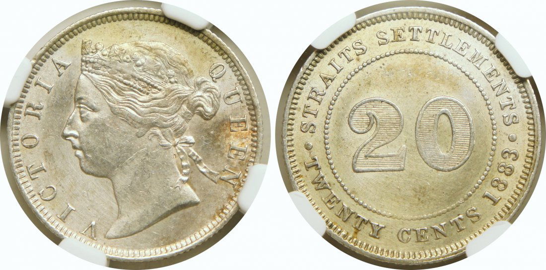 1883, Silver 20c. NGC AU-Details, excessive surface (1 of 1)